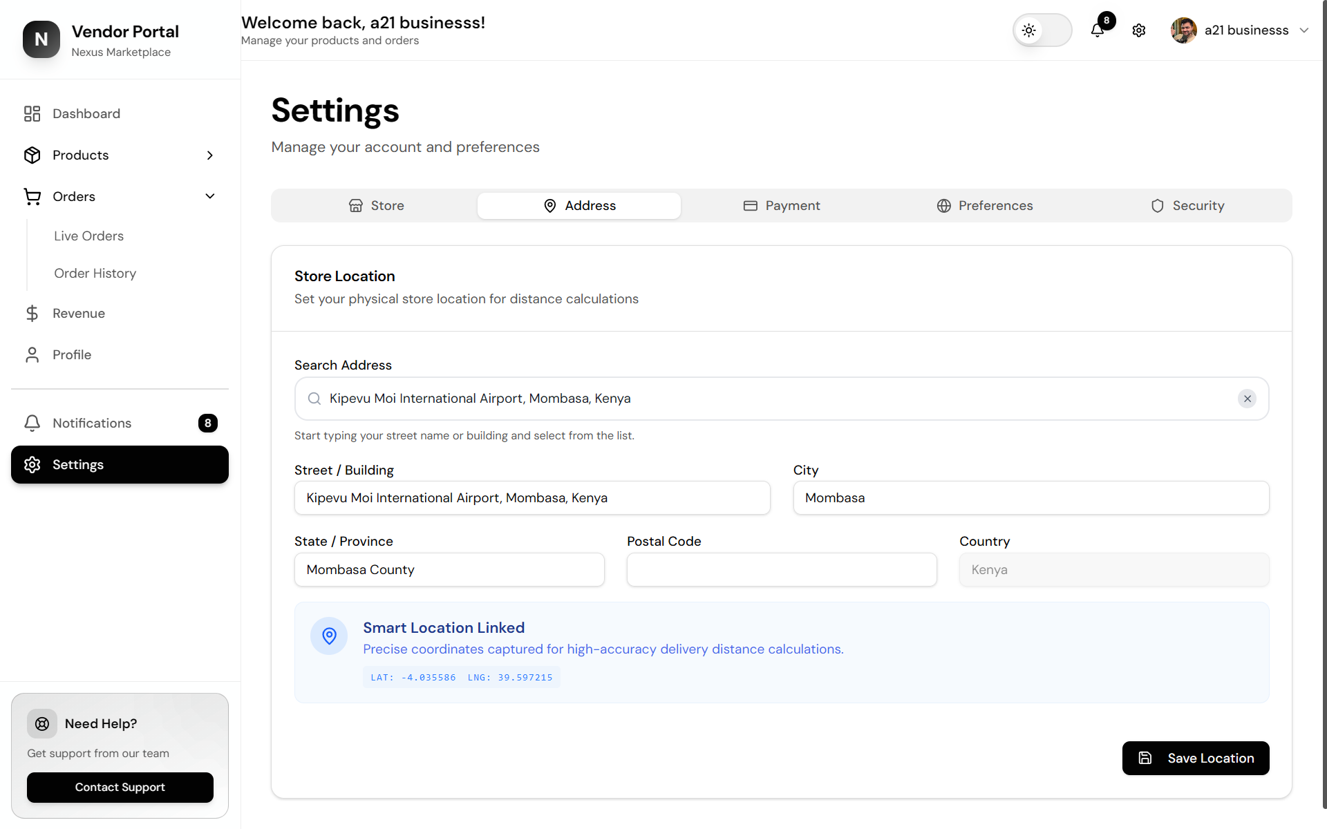 Vendor Dashboard screenshot 14